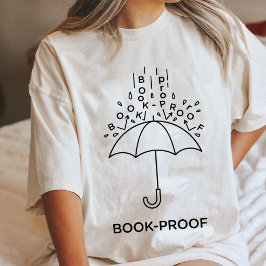 Camiseta Guarda-Chuva de Prova de Livro Design de Leitura