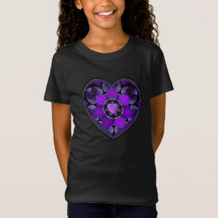 Camiseta Guarda-chuva e corações roxos .7