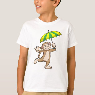 Camiseta Guarda-chuva macaco