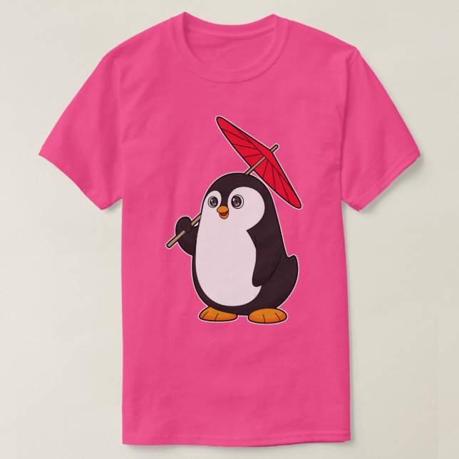 Camiseta Guarda-chuva Pinguim (Frente do Design)