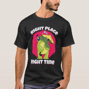Camiseta Guarda-chuva Pluviofóbico do Sapo no Horário Direi