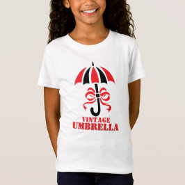 Camiseta Guarda-chuva Vintage Elegante com Design de Laço d