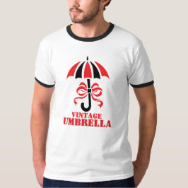 Camiseta Guarda-chuva Vintage Elegante com Design de Laço d