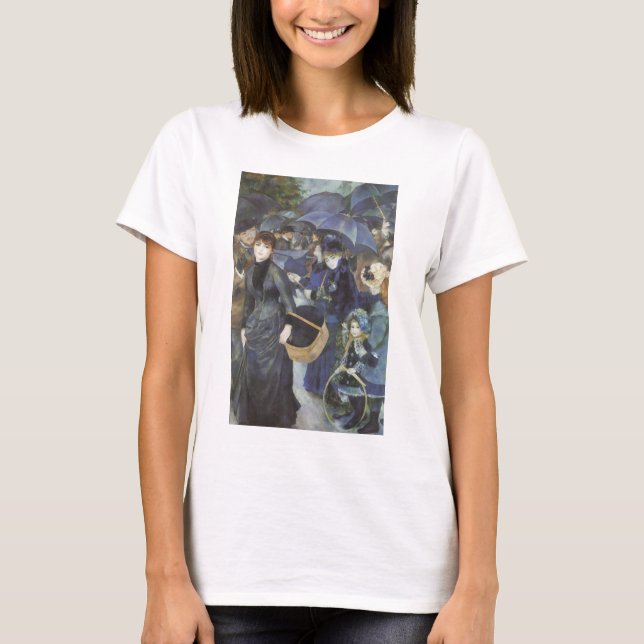 Camiseta Guarda-chuvas de Pierre Renoir, Impressionismo Vin (Frente)