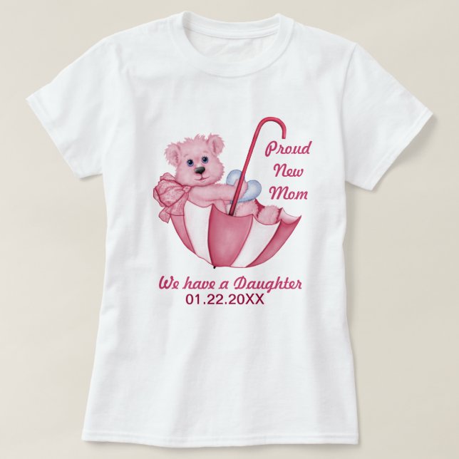 Camiseta Guarda-chuvas - Nova Mãe da Rapariga - Personaliza (Frente do Design)