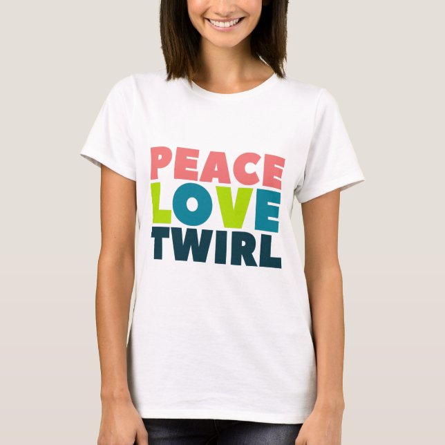 Camiseta Guarda-cores da bandeira do Peace Love (Frente)