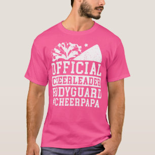 Camiseta Guarda-costas de Cheerleader Papai Cheer de uma Ch