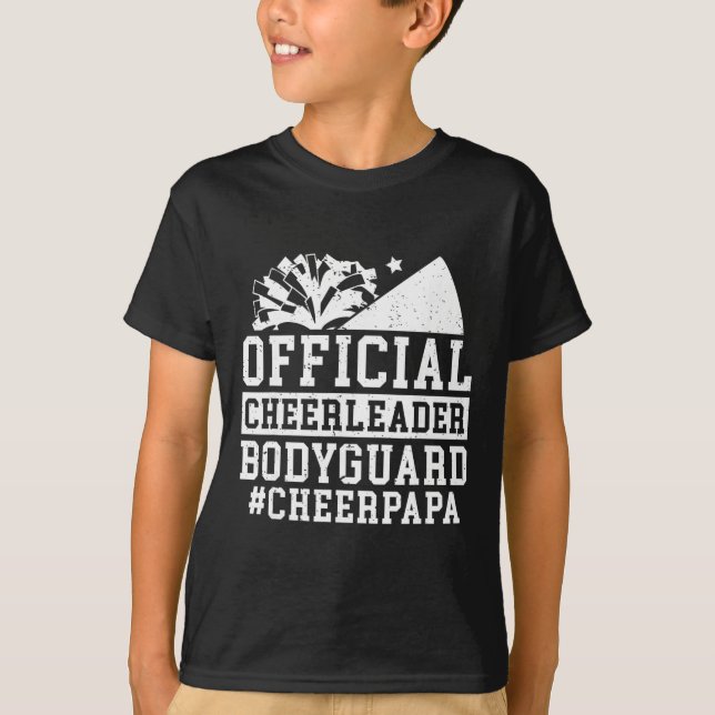Camiseta Guarda-costas de líder de torcida Papai líder de t (Frente)