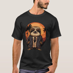 Camiseta Guarda-costas Preguiçoso e Divertido de Preguiça