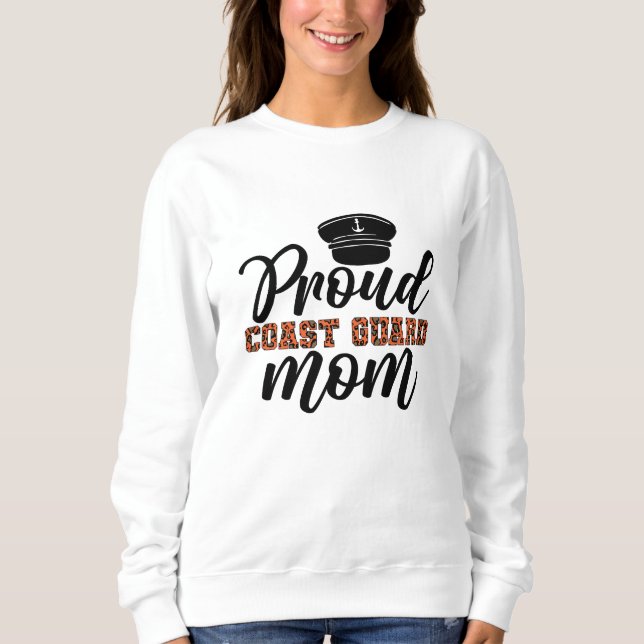 Camiseta Guarda costeira orgulhosa mãe, amor pela Guarda co (Frente)