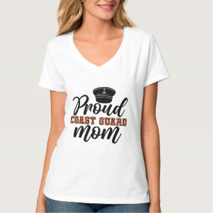 Camiseta Guarda costeira orgulhosa mãe, amor pela Guarda co