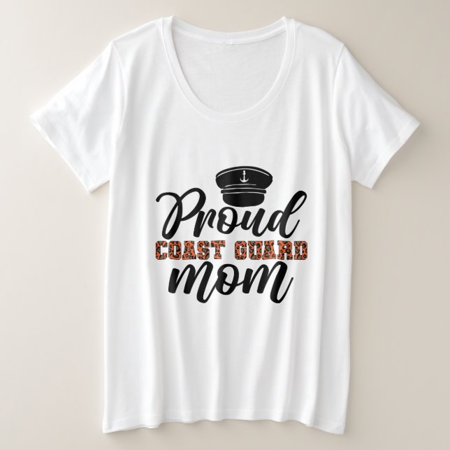 Camiseta Guarda costeira orgulhosa mãe, amor pela Guarda co (Frente do Design)