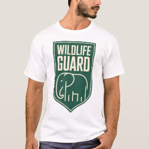 Camiseta "Guarda da Vida Selvagem" Emblema Minimalista de E
