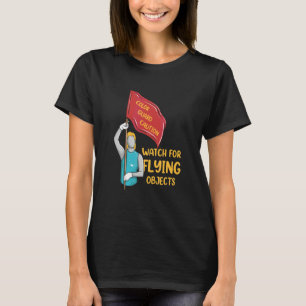 Camiseta Guarda de Cores Cuidado Atenção a Objetos Voadores