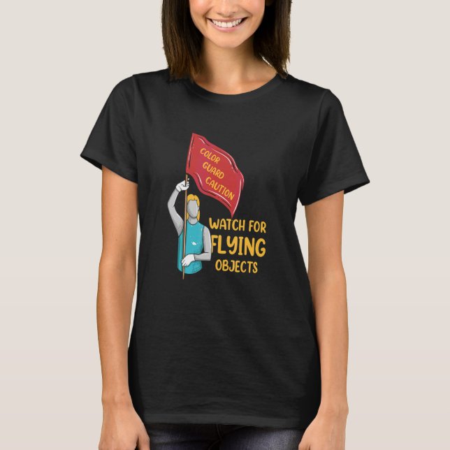 Camiseta Guarda de Cores Cuidado Atenção a Objetos Voadores (Frente)