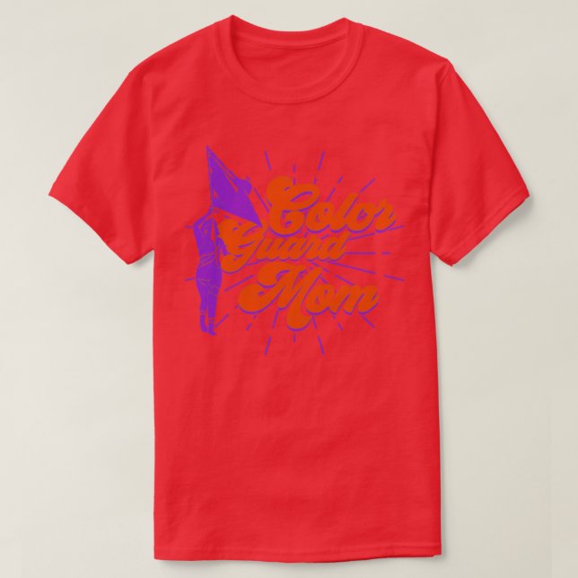 Camiseta Guarda de cores de rotação de sinalizador Mãe (Frente do Design)