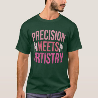 Camiseta Guarda de Cores Precisão Encontra a Arte garota