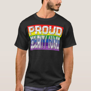 Camiseta Guarda de segurança orgulhosa LGBTQ Orgulho gay a