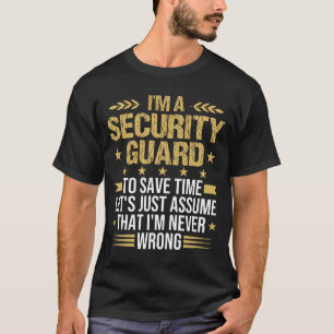 Camiseta guarda de segurança para economizar tempo no Serv