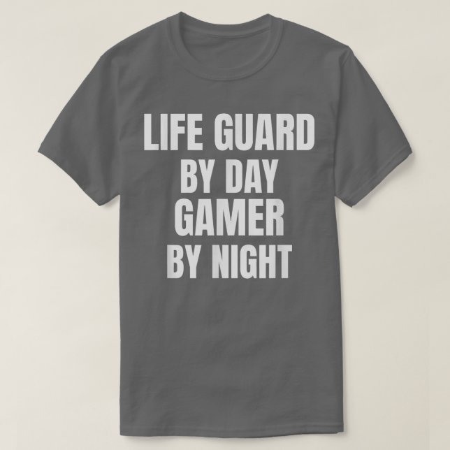Camiseta Guarda De Vida Por Jogador De Dia À Noite (Frente do Design)