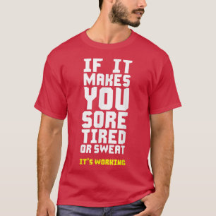 Camiseta Guarda e Cansada Está Funcionando Motivação Gym
