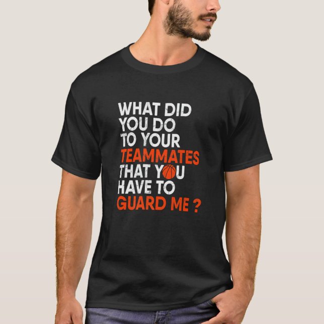 Camiseta Guarda-me, colegas de basquetebol Hoops Ball Dunk (Frente)