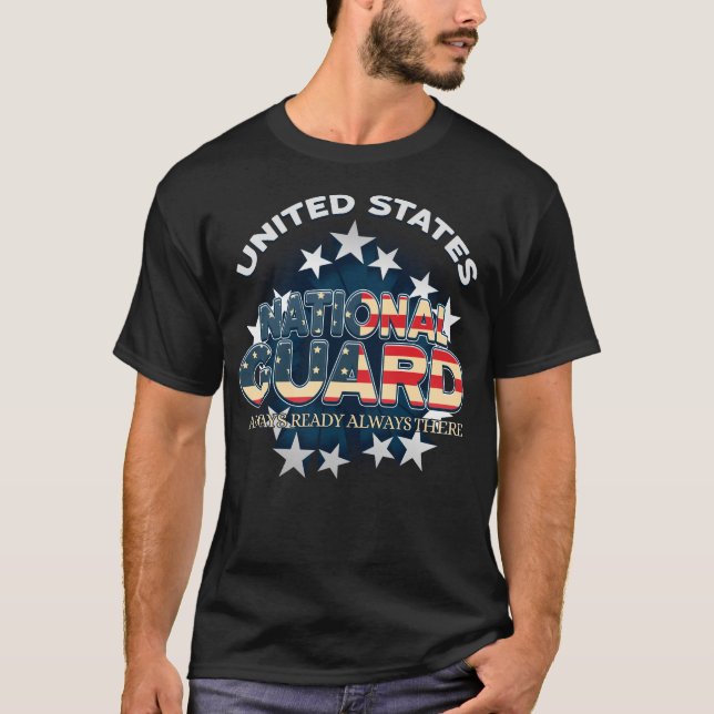 Camiseta Guarda nacional dos E.U. sempre pronta sempre com (Frente)