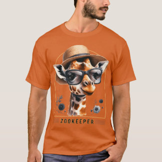 Camiseta Guarda Zoológico Giraffe Safari Zoo Keepeer