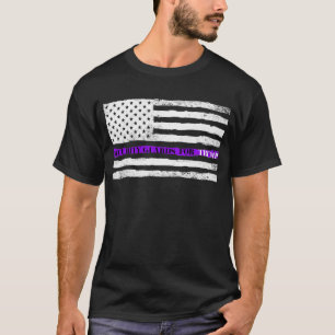 Camiseta Guardas De Segurança De Linha Roxa Fina Para TRUMP