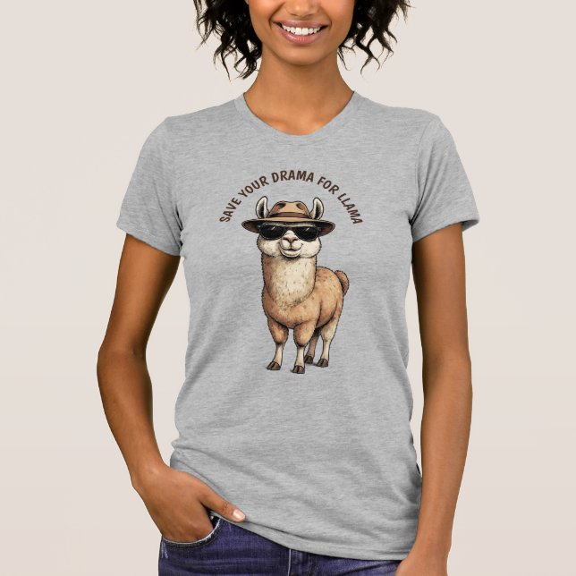CAMISETA GUARDE SEU DRAMA PARA LLAMA (Frente)