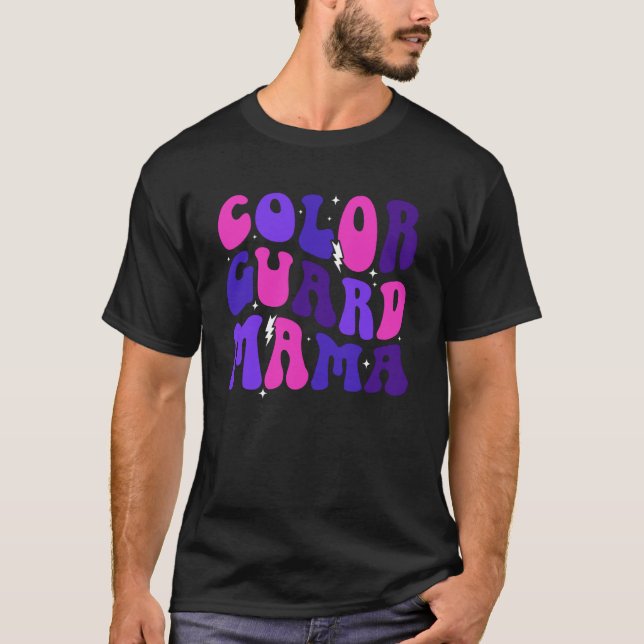 Camiseta Guardiã de Cores Mamãe Groovy Guardiã Mãe de um Gu (Frente)