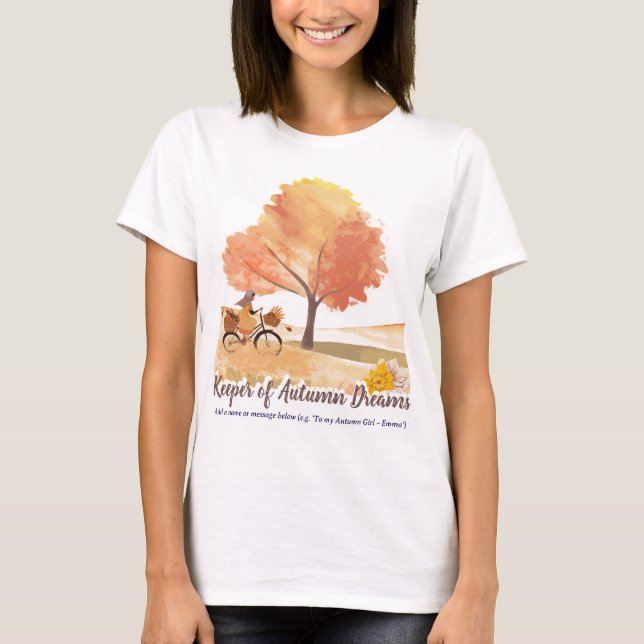 Camiseta Guardiã dos Sonhos de Outono | Presente de Outono  (Frente)