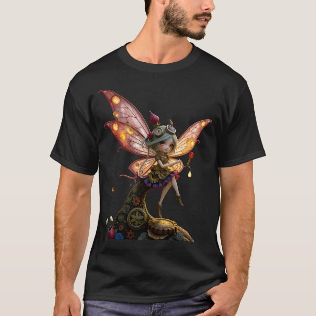 Camiseta Guardiã Enluarada da Luz Mecânica. (Frente)