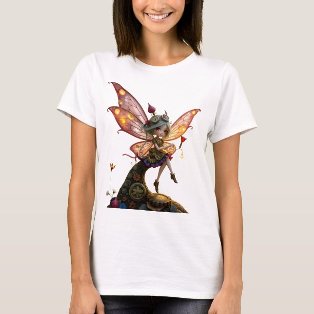 Camiseta Guardiã Enluarada da Luz Mecânica. (Frente)