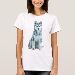 Camiseta Guardiã Mulher Etérea do Ártico Husky Siberiano