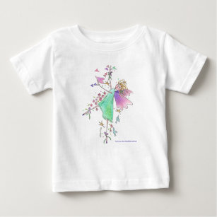 Camiseta Guardian Angel dança com corações e flores