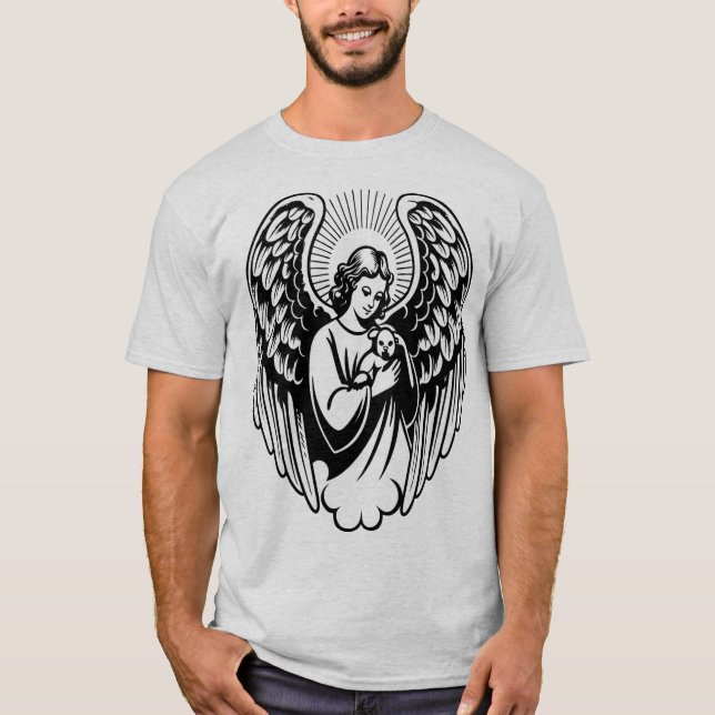 Camiseta Guardian Angel Embracing Amado Pet (Frente)