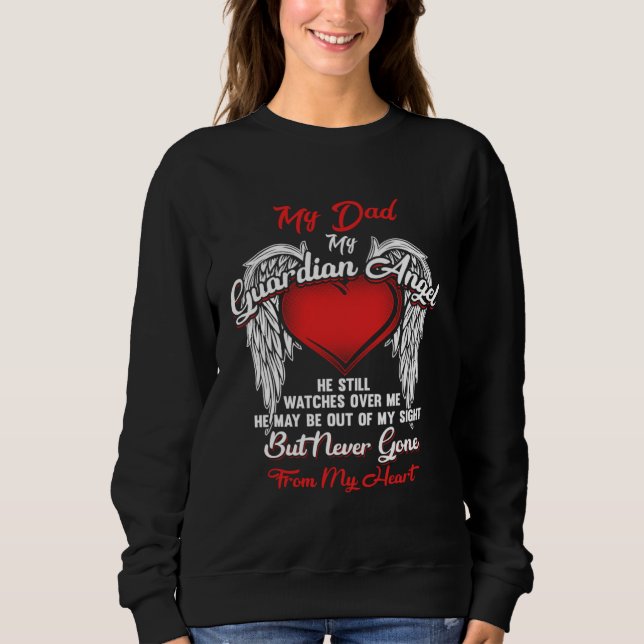 Camiseta Guardian Angel My Dad Christmas He Watches Over Me (Frente)