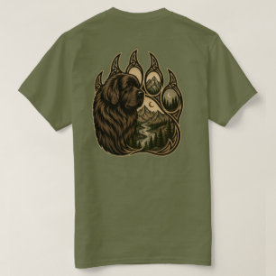 Camiseta Guardião da Montanha – Arte da Pata de Terra Nova
