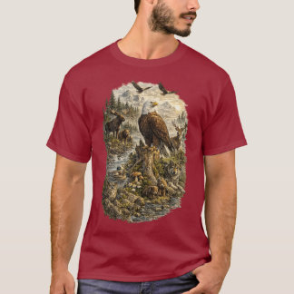 Camiseta Guardião da Natureza – Águia Americana Vintage