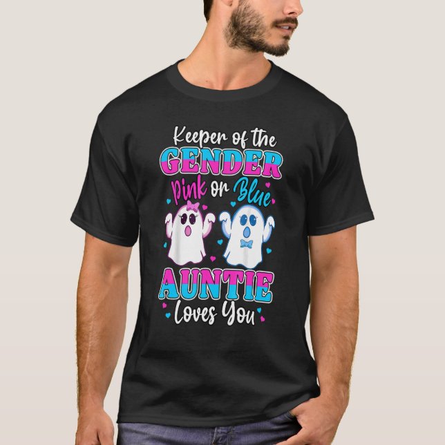 Camiseta Guardião Da Tia Do Gênero Te Ama, Querida Announc (Frente)