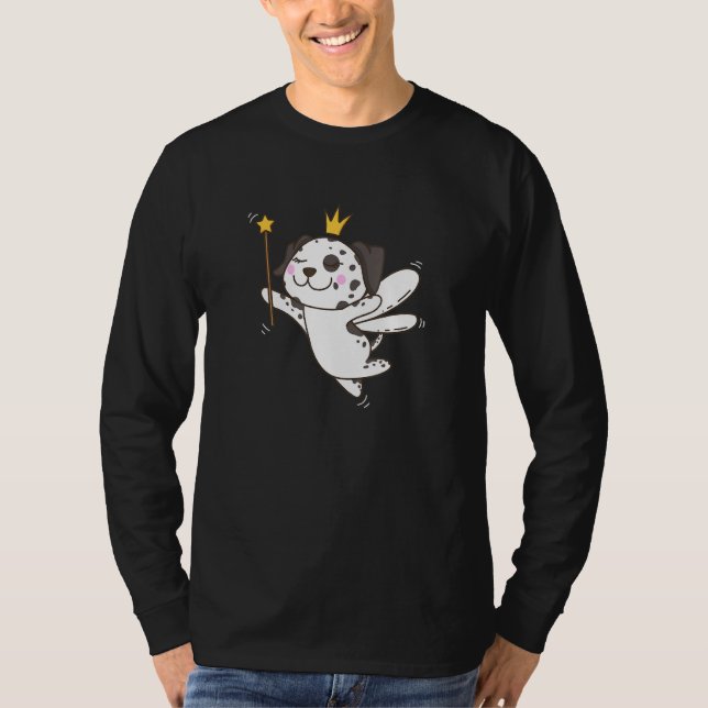 Camiseta Guardião de Cães Dálmatas de Fadas Dono de Animais (Frente)
