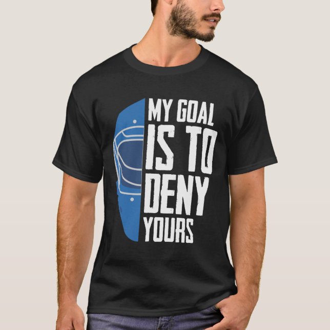 Camiseta Guardião de Hóquei no Gelo da Funny Defensor (Frente)