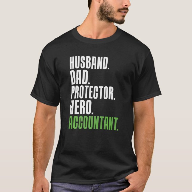 Camiseta Guardião de Imposto Hero do Defensor do Pai Husban (Frente)