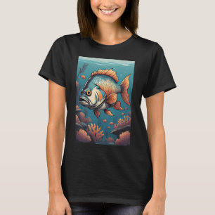 Camiseta Guardião de Peixe Monstro Piranha Peixe Predador