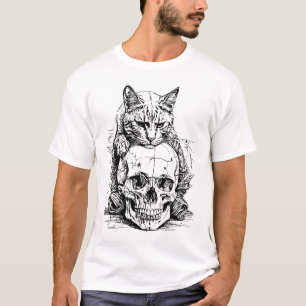 Camiseta Guardião do Crânio: Um Reino de Gato Sombrio