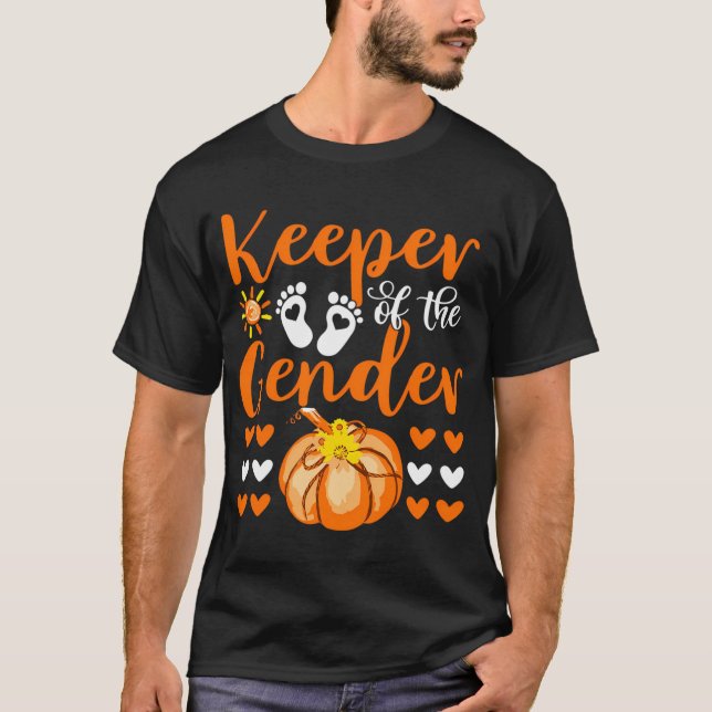 Camiseta Guardião Do Gênero Revele O Bebê Halloween Graças (Frente)
