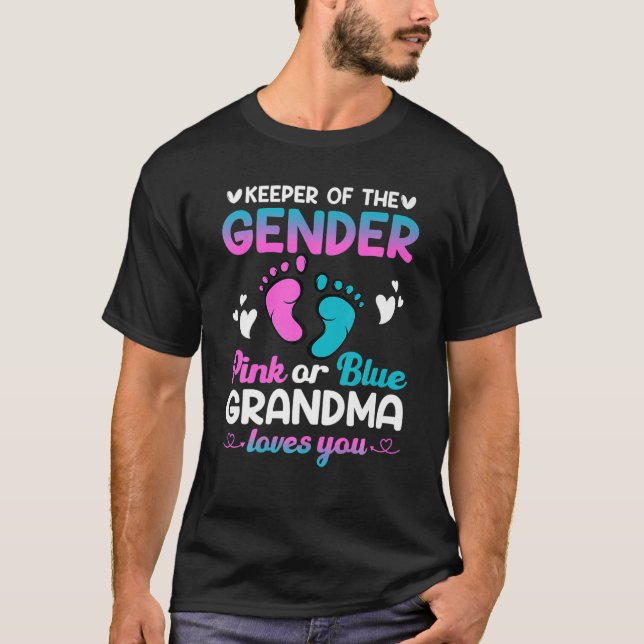 Camiseta Guardião Do Gênero Rosa Ou Azul Que A Vovó Te Ama (Frente)