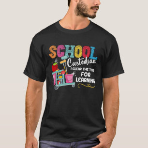 Camiseta Guardião Escolar Eu Limpo O Caminho Para Aprender 