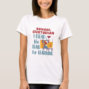 Camiseta Guardião Escolar Eu Limpo O Caminho Para Aprender